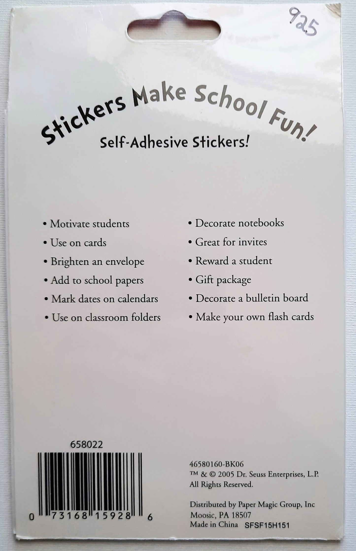 Cat in the Hat Reading Success Stickers by Eureka (New, 120 pack)