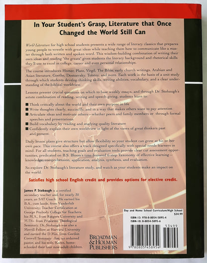 World Literature Teacher Edition by James Stobaugh (New, PBK, 2005) High School