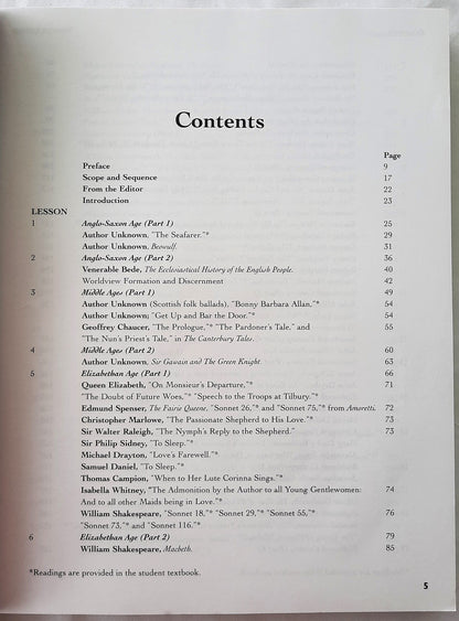British Literature Teacher Edition with DVD by James Stobaugh (High School, NEW, 2005, Pbk, 360 pages, Broadman & Holman)