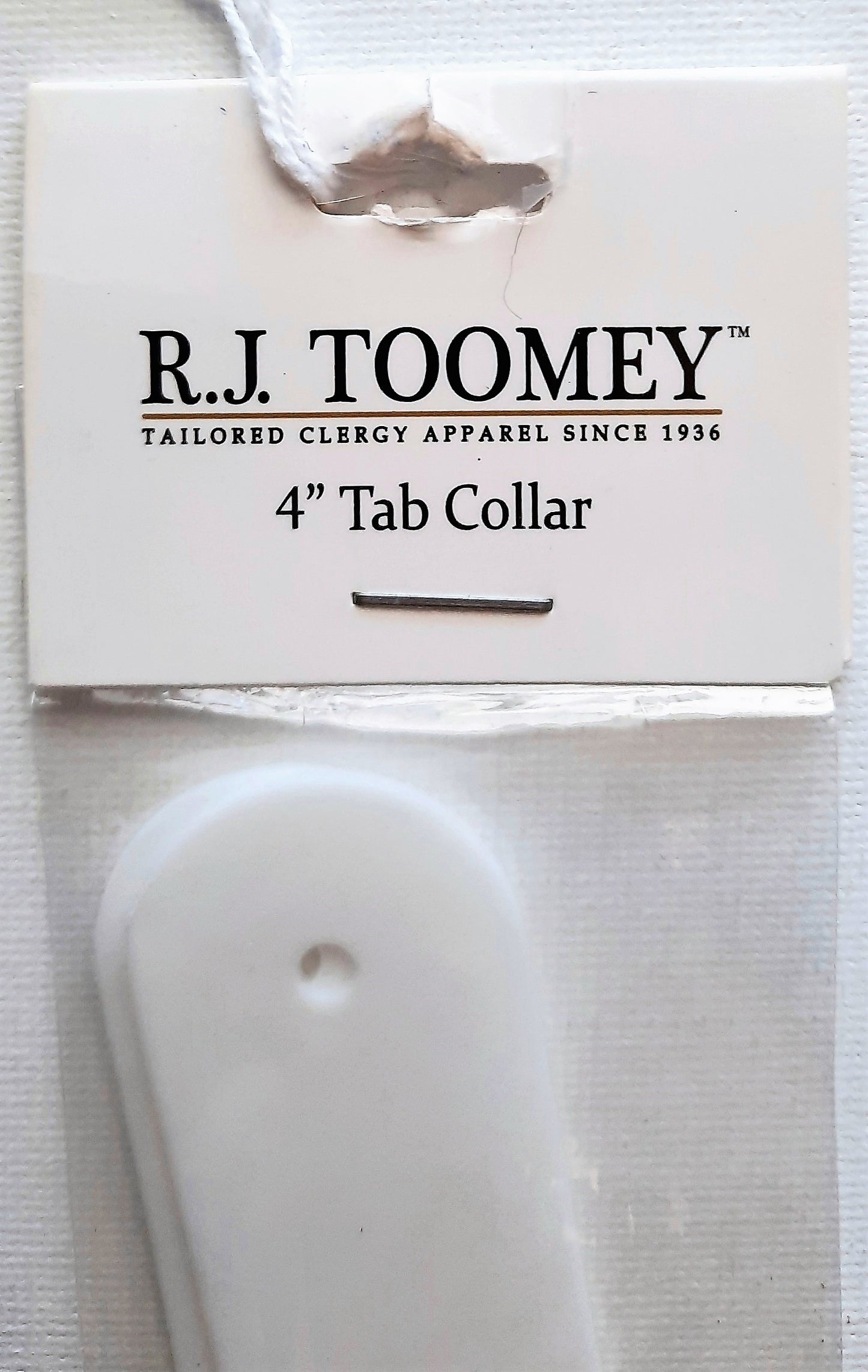 R.J. Toomey 4-inch Clerical Replacement Collar Tabs Pack of 2 (New)