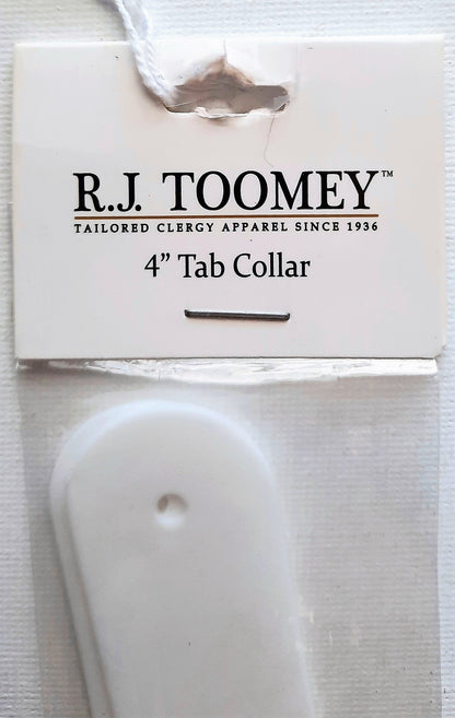 R.J. Toomey 4-inch Clerical Replacement Collar Tabs Pack of 2 (New)