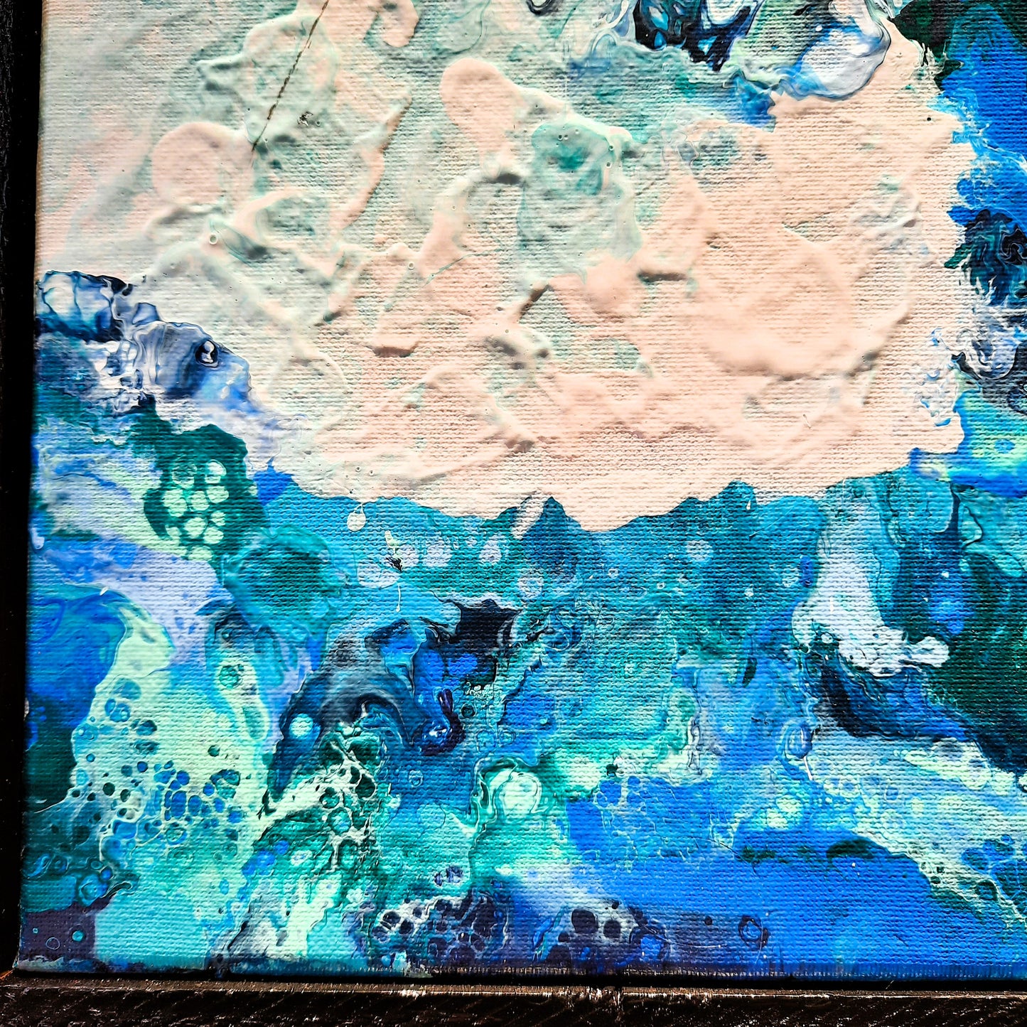 Acrylic Painting "The Wave" 12 inch x 12 inch by T.Ray - New