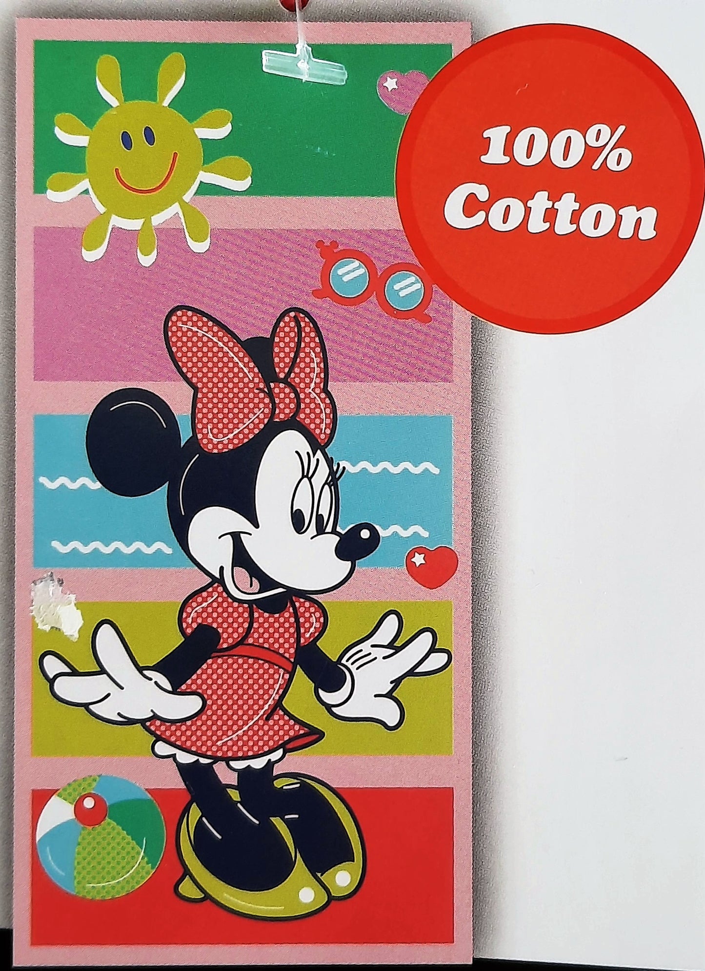 Disney Minnie Mouse 100% Cotton Beach Towel 28x58 inches BRAND NEW