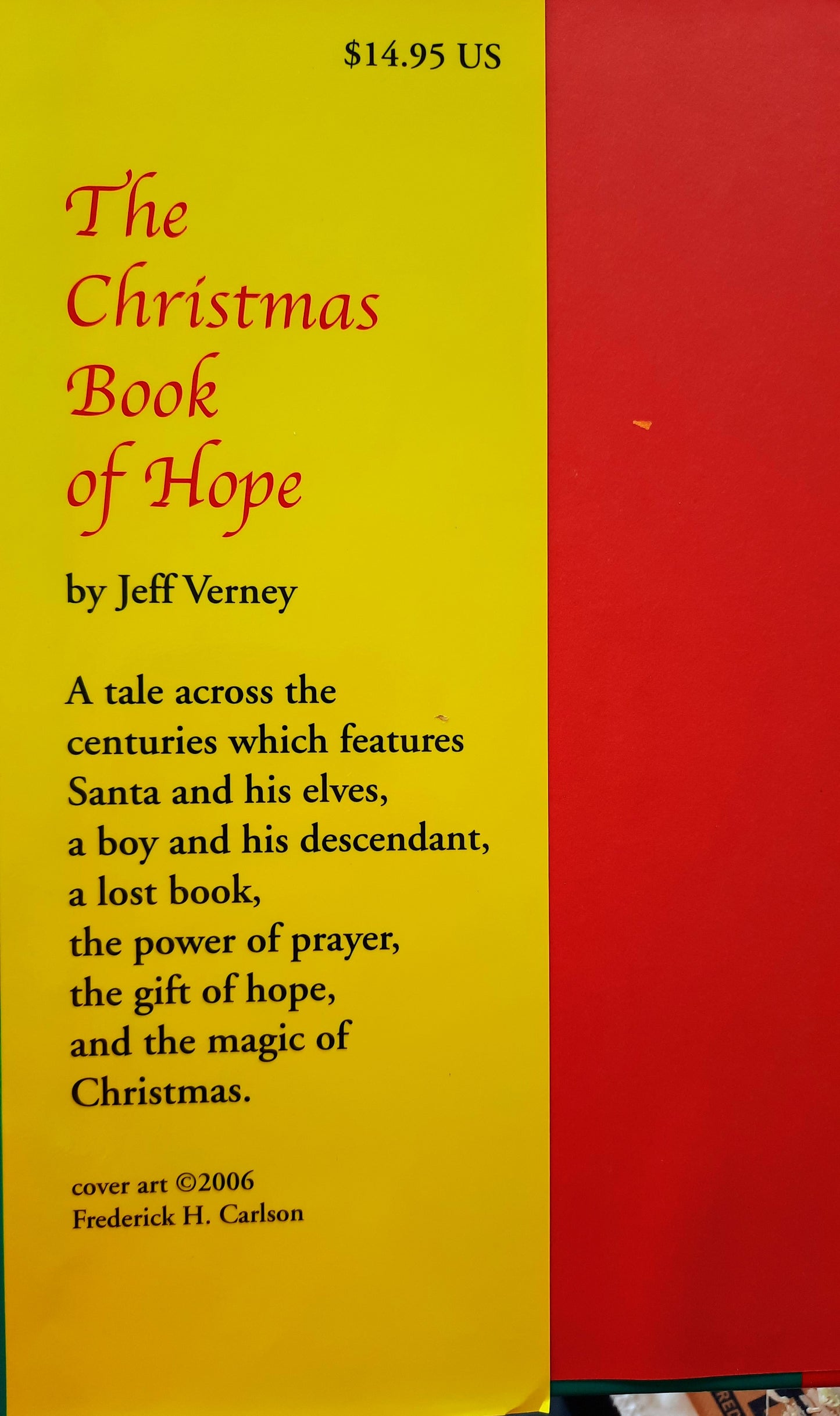 The Christmas Book of Hope by Jeff Verney (New, HC, 2006, 36 pages, JRV Pub)