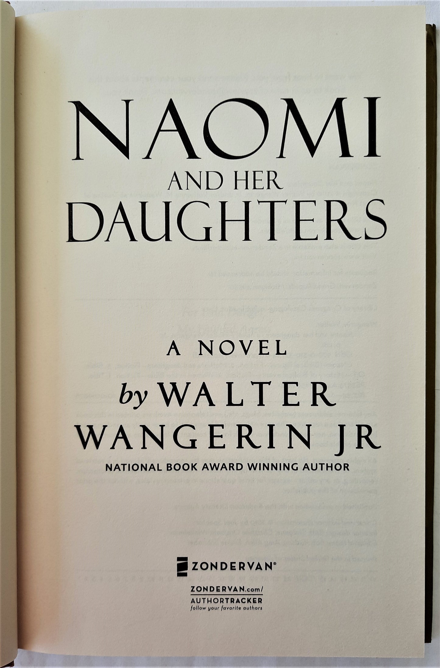 Naomi and Her Daughters by Walter Wangerin Jr. (Very good, 2010, HC, 288 pages, Zondervan)