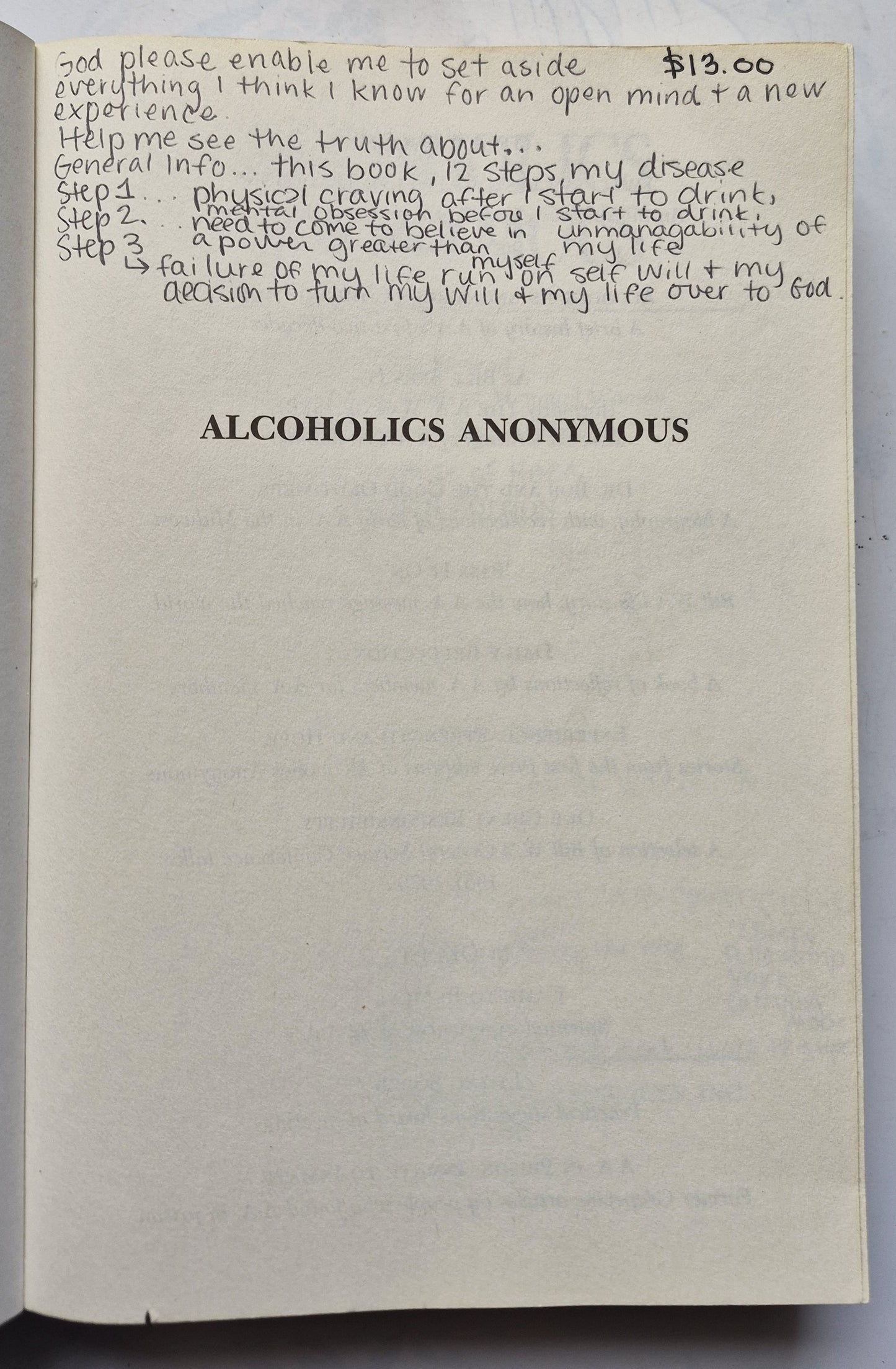 Alcoholics Anonymous Fourth Edition (Very good, 2001, Pbk, 575 pgs, Large Print)