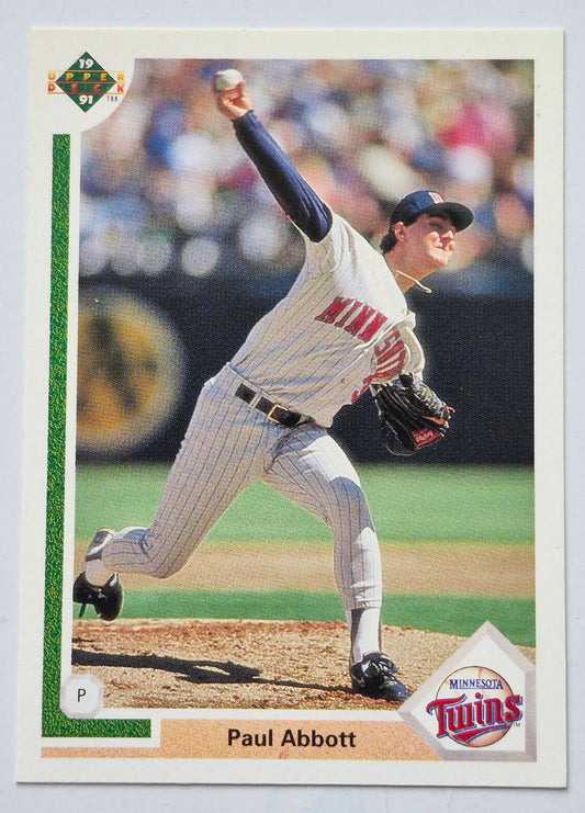 Abbott Paul Minnesota Twins #487 Upper Deck 1991 Baseball Card)