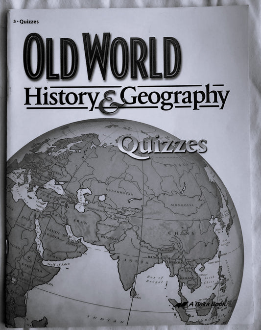 Abeka Old World History & Geography Quizzes Grade 5 (Like new, 2005, Pbk, 71 pages)