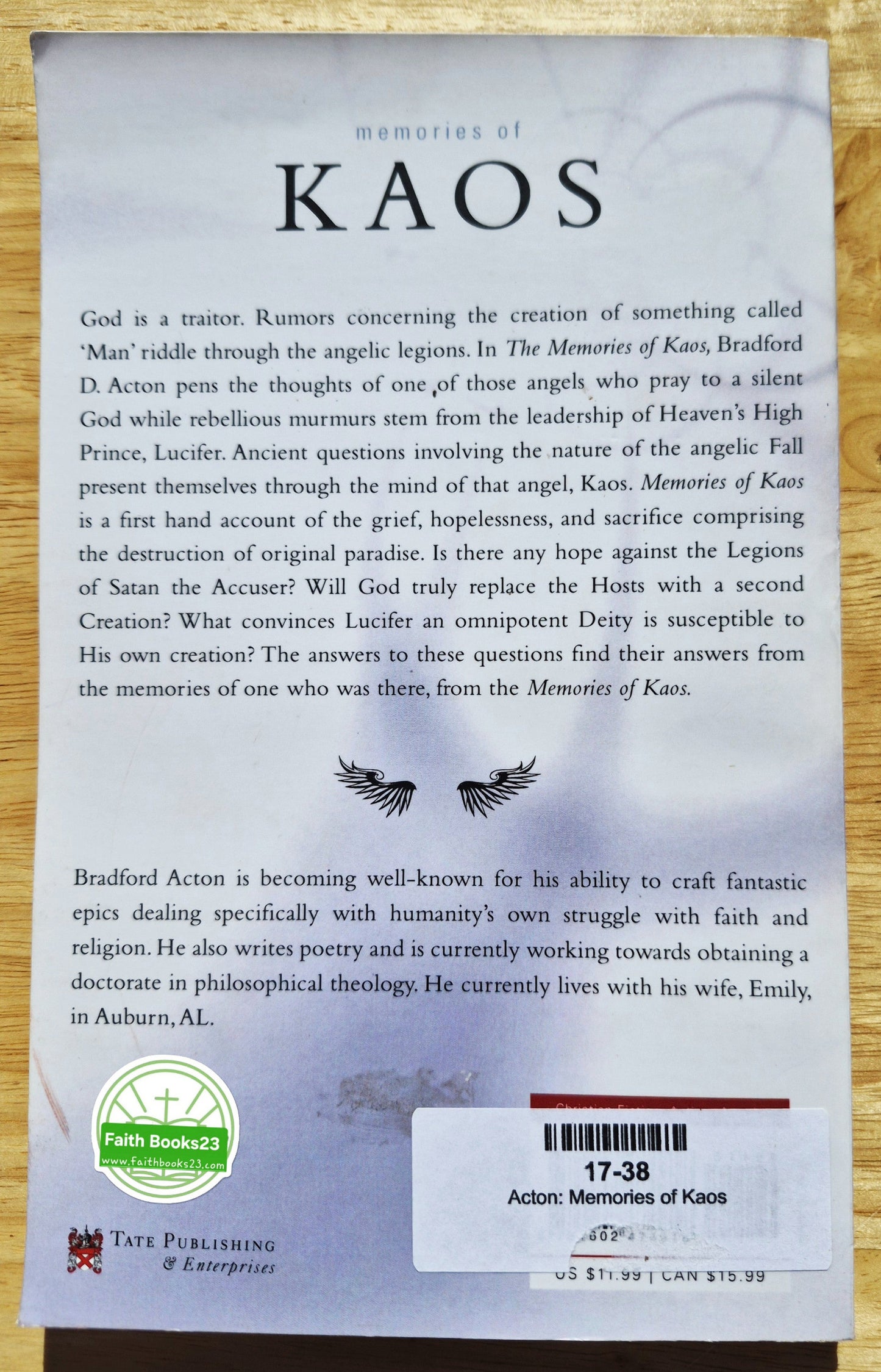 Memories of Kaos: The Lost Sons of God von Bradford Acton (Neu, 2007, Taschenbuch, 139 Seiten, Tate Publishing)