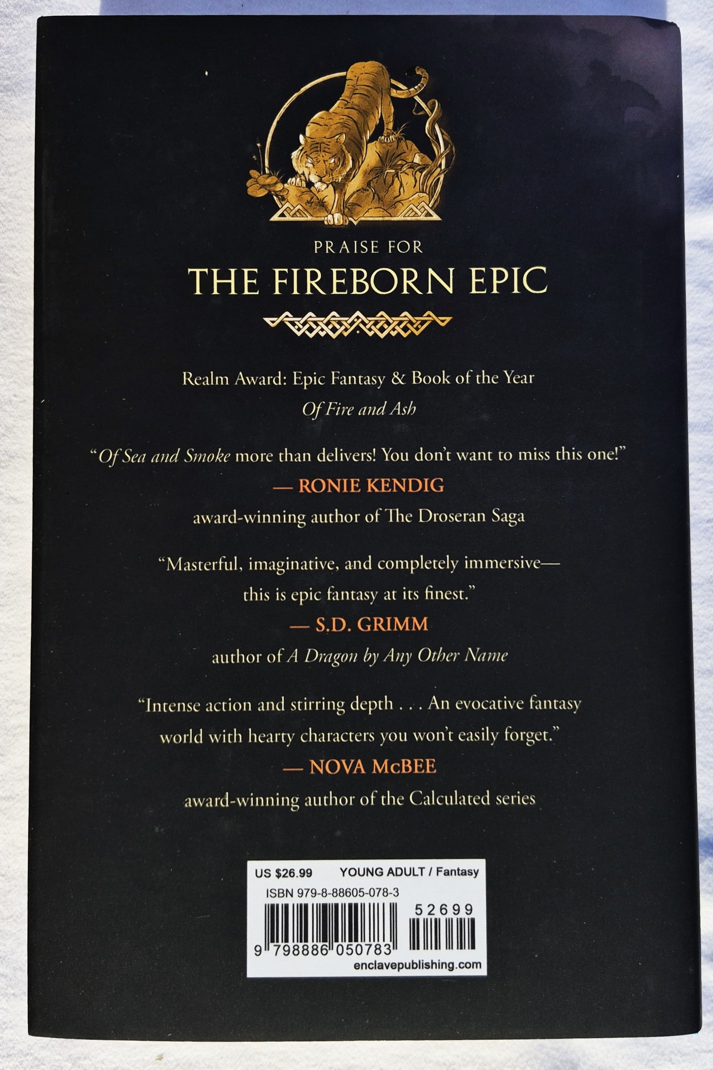 Of Sea and Smoke von Gillian Bronte Adams (The Fireborn Epic #2, 2023, HC, 500 Seiten, Enclave Publishing)