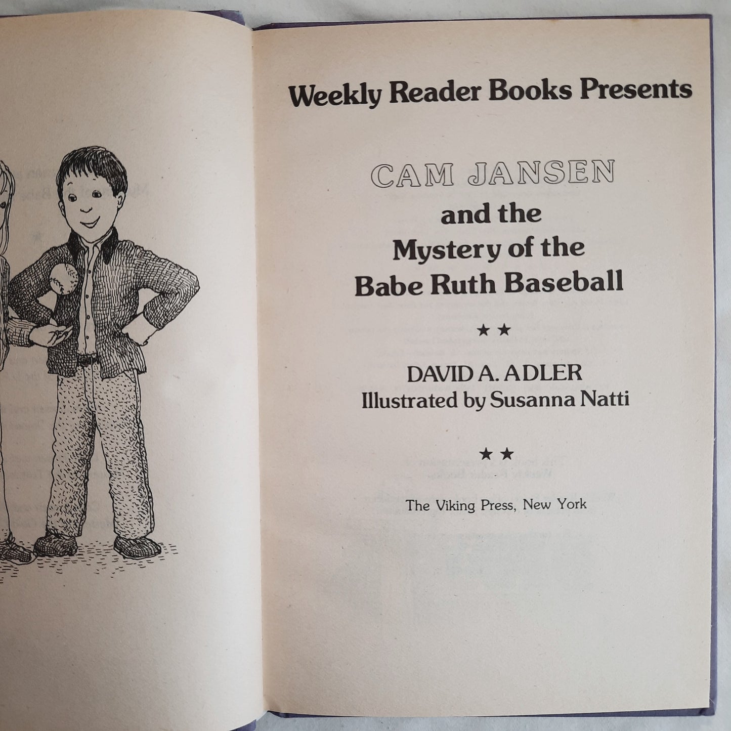 Cam Jansen und das Geheimnis des Babe-Ruth-Baseballs von David A. Adler (Gut, 1982, gebunden, 57 Seiten, Weekly Reader Books)