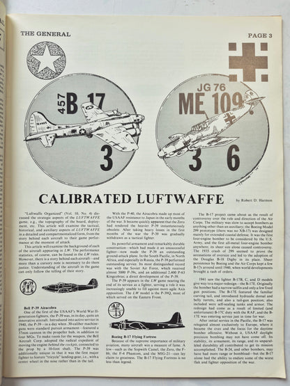 The Avalon Hill General May-June 1976 Vol. 13, No. 1 Calibrated Luftwaffe