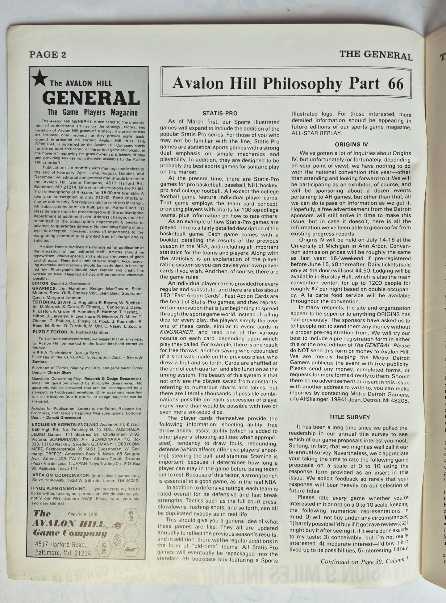 The Avalon Hill General Vol. 14 No. 6 D-Day: The Evolution of a Game March-April 1978