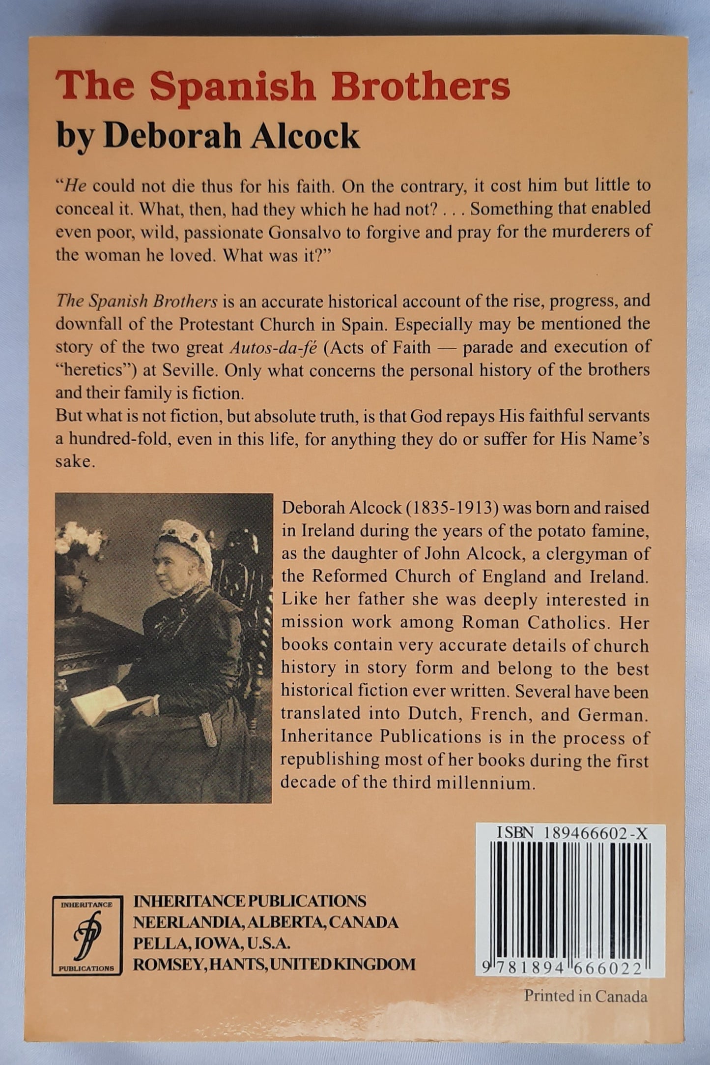 The Spanish Brothers by Deborah Alcock (Like new, 2001, Pbk, 326 pages, Inheritance Publications)