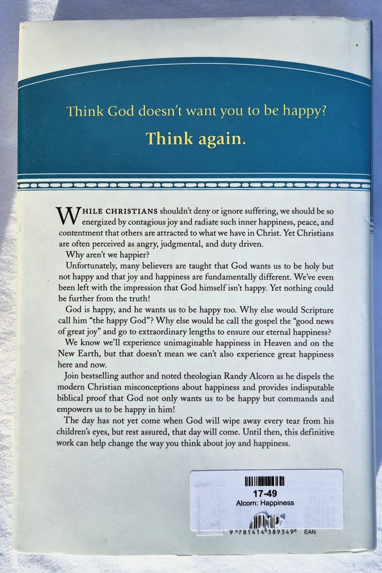 Happiness by Randy Alcorn (New, 2015, HC, 480 pages, Tyndale House)