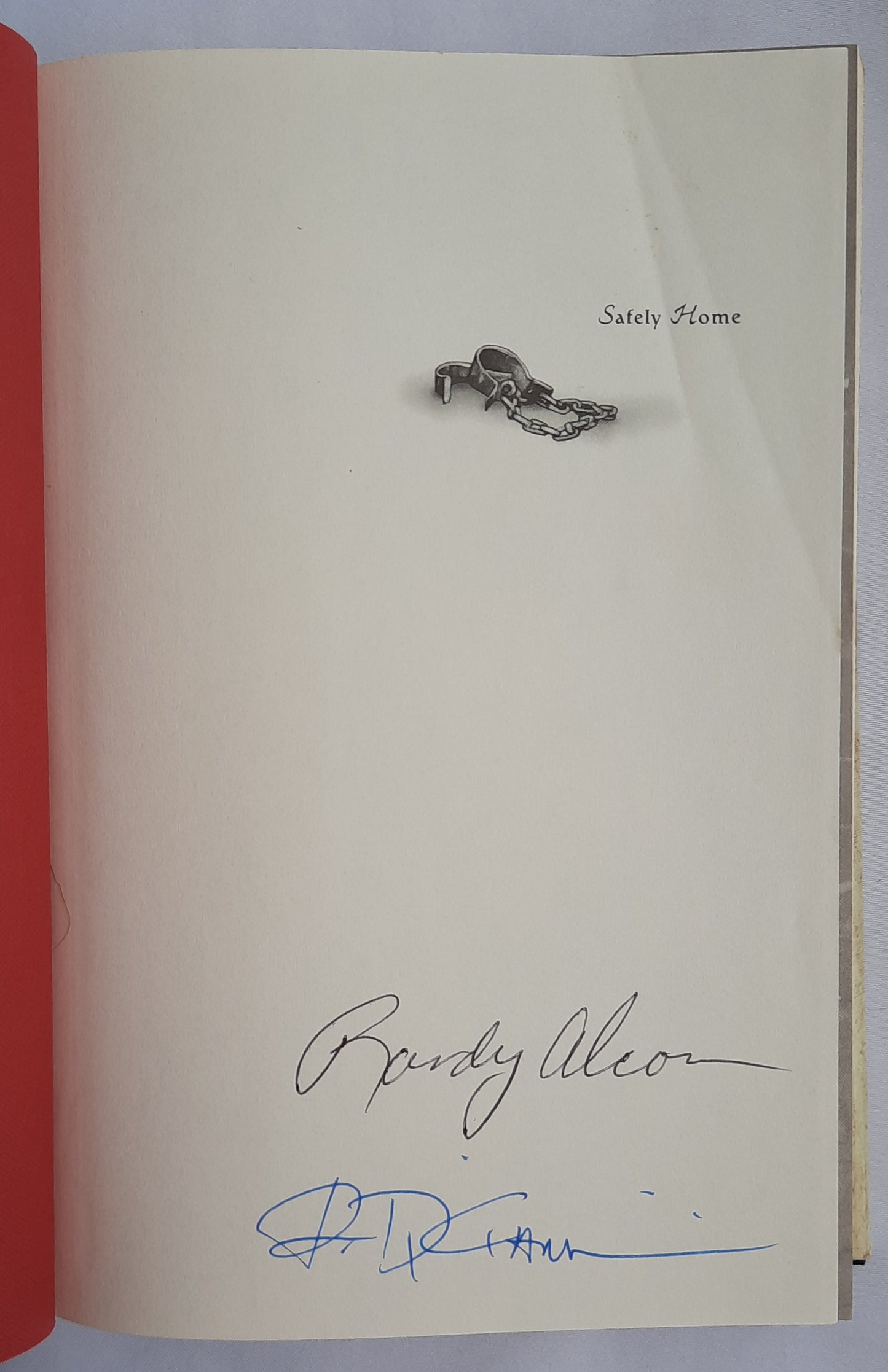 Safely Home by Randy Alcorn (Author's Signature, Very good, 2001, HC, 402 pages, Tyndale House)