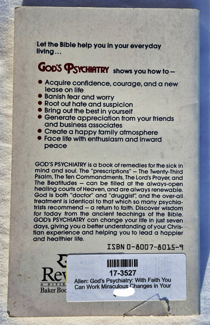 Gottes Psychiatrie: Mit Glauben kannst du wundersame Veränderungen in deinem Leben bewirken von Charles L. Allen (Gut, 1997, Taschenbuch, 159 Seiten, Spire Books)