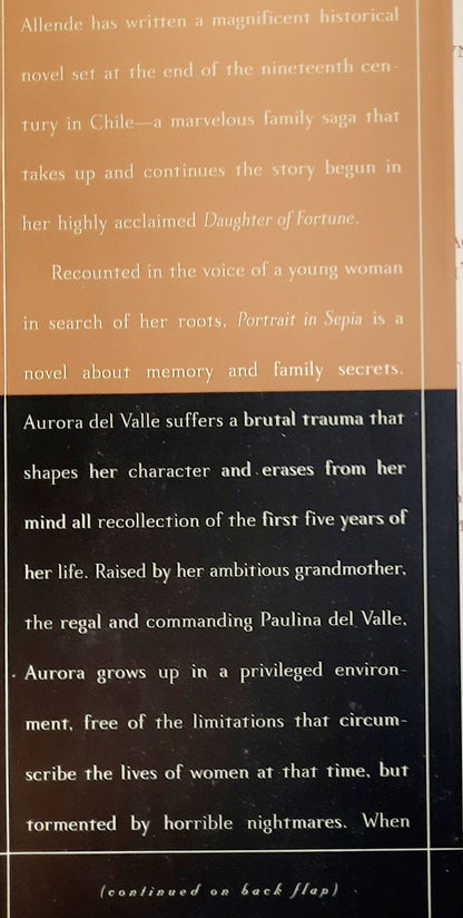 Porträt in Sepia #2 von Isabel Allende (Sehr gut, 2001, gebunden, 304 Seiten, HarperCollins)