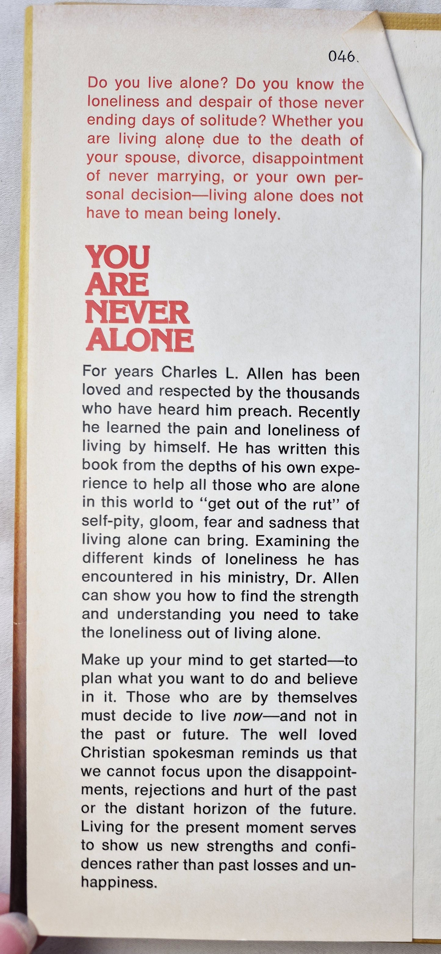 You Are Never Alone von Charles L. Allen (Sehr gut, 1978, geb., 159 Seiten, Fleming H. Revell)