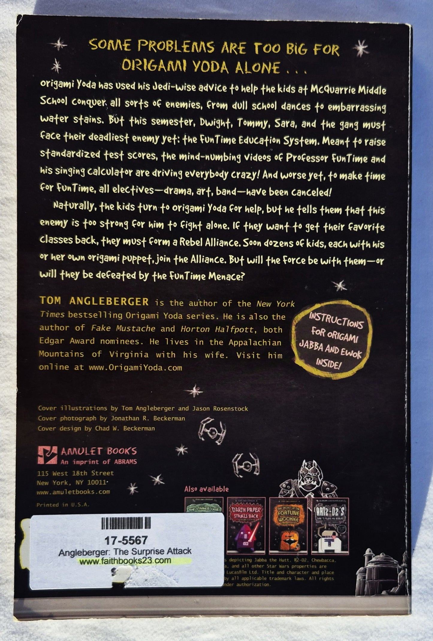 Die Rückkehr des Wüterichs von Jabba the Puppett von Tom Angleberger (Sehr gut, 2013, Pbk, 218 Seiten, Amulet Books)