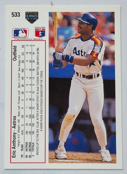 Anthony Eric Houston Astros Outfield #533 Upper Deck 1991 Baseball Card