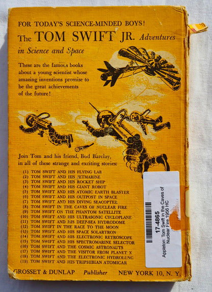 Tom Swift in den Höhlen des Nuklearfeuers von Victor Appleton II (Akzeptabel, 1956, Gebunden, 214 Seiten, Grosset & Dunlap)