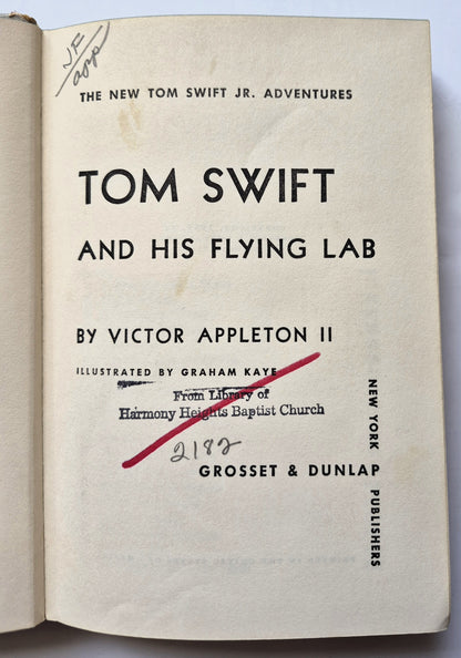 Tom Swift and His Flying Lab von Victor Appleton II (Gut, 1954, Gebundene Ausgabe, 208 Seiten, Grosset & Dunlap)