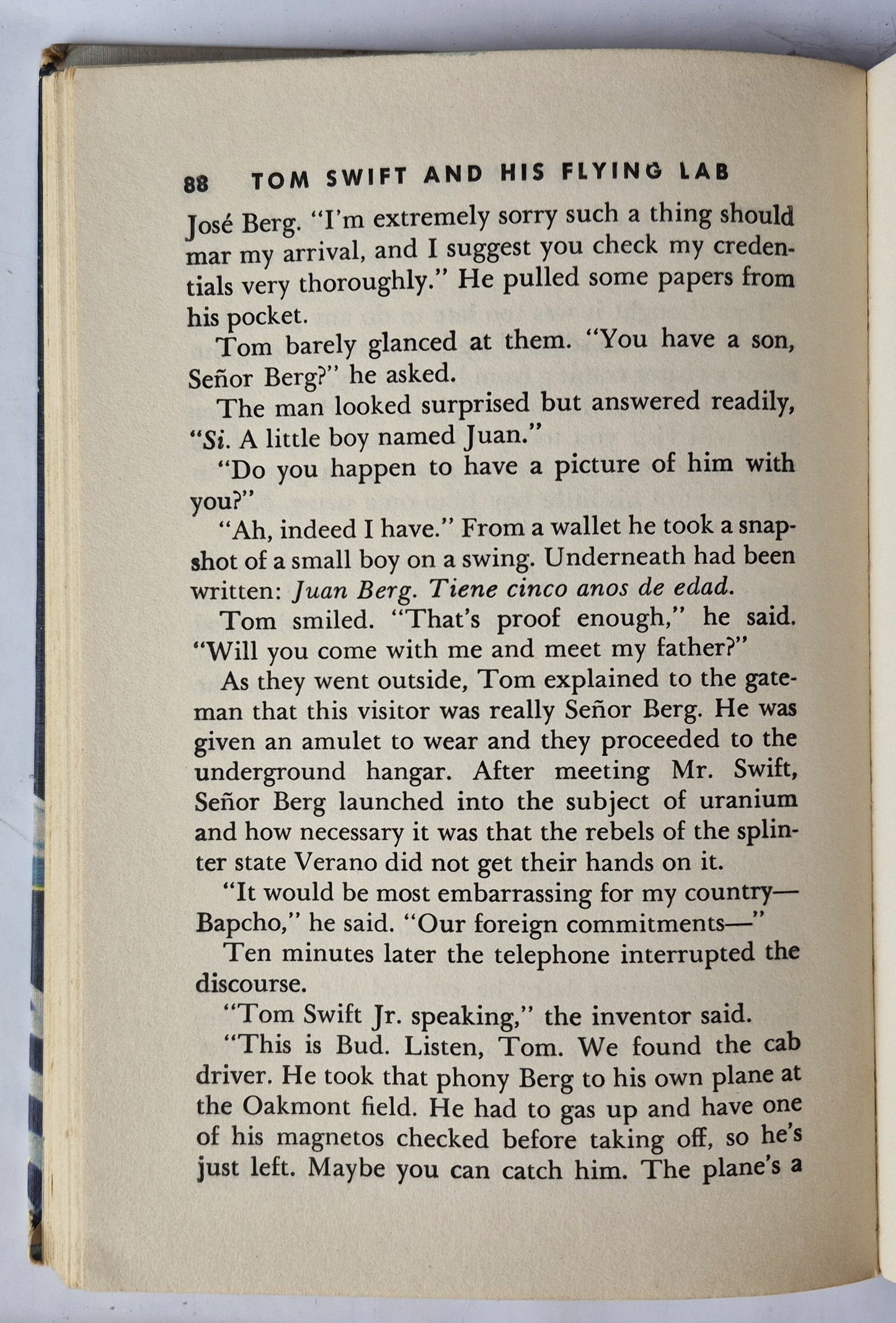 Tom Swift and His Flying Lab von Victor Appleton II (Gut, 1954, Gebundene Ausgabe, 208 Seiten, Grosset & Dunlap)