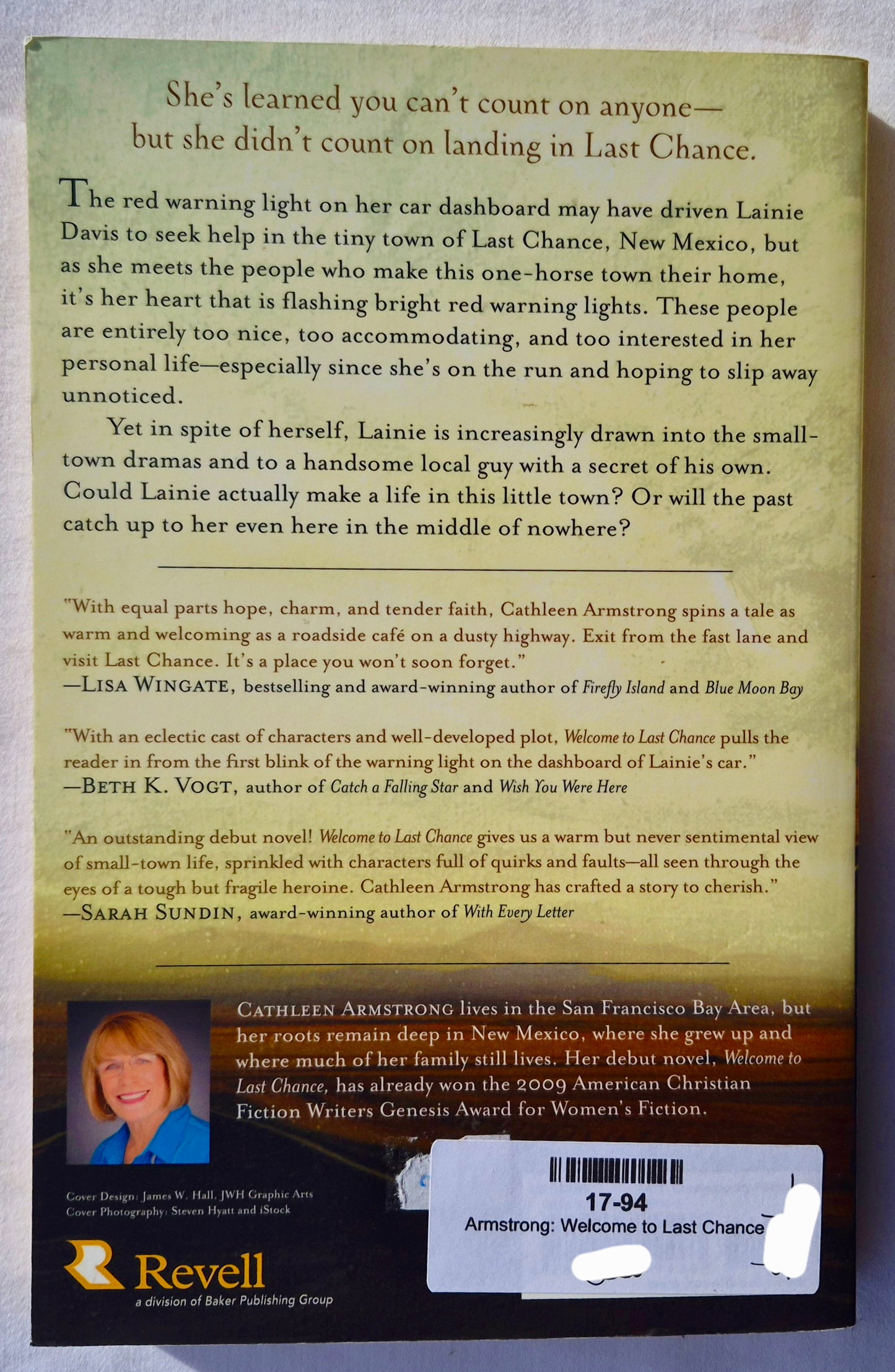 Welcome to Last Chance #1 by Cathleen Armstrong (A Place to Call Home, New, 2013, Pbk, 288 pages, Revell)