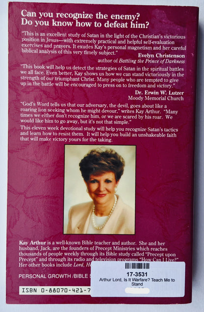 Lord, Is It Warfare? Teach Me to Stand von Kay Arthur (Sehr gut, 1991, Pbk, 339 Seiten, Multnomah)