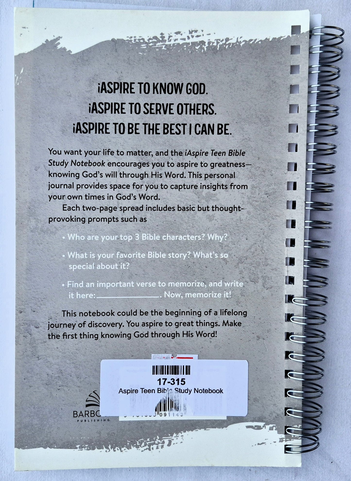 iAspire Teenager-Bibelstudien-Notizbuch von Kayla Coons (Neu, 2021, Spiralbindung, 192 Seiten, Barbour Young Adult)