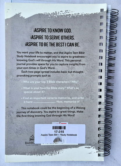 iAspire Teenager-Bibelstudien-Notizbuch von Kayla Coons (Neu, 2021, Spiralbindung, 192 Seiten, Barbour Young Adult)