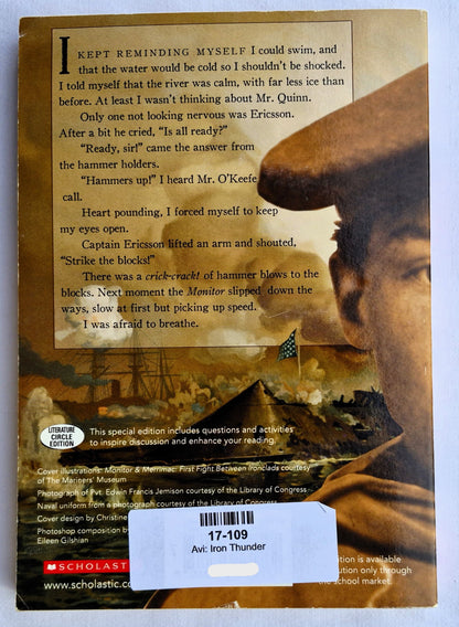 Iron Thunder: The Battle Between the Monitor and the Merrimac by Avi (Very Good, 2008, Pbk, 203  pages, Scholastic)