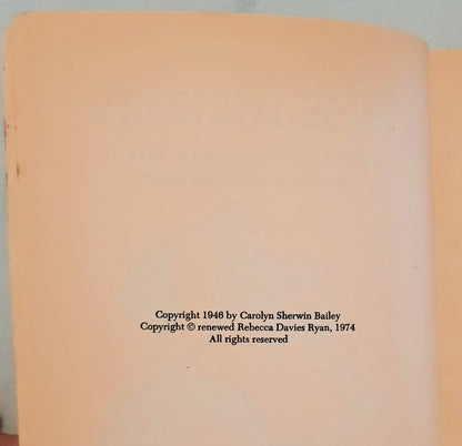 Miss Hickory by Carolyn Sherwin Bailey (Good, 1974, Pbk, 125 pages, Puffin Books)