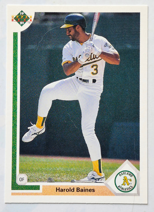 Baines Harold Oakland Athletics Outfield #562 Upper Deck 1991 Baseball Card