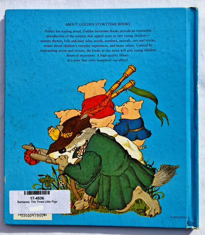 The Three Little Pigs von Nina Barbaresi (A Golden Storytime Book, sehr gut, 1981, HC, 20 Seiten, Western Publishing)