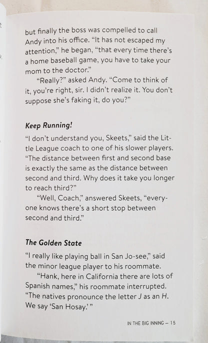In the Big Inning Joke Book von Barbour Books (Neu, 2013, Pbk, 186 Seiten)