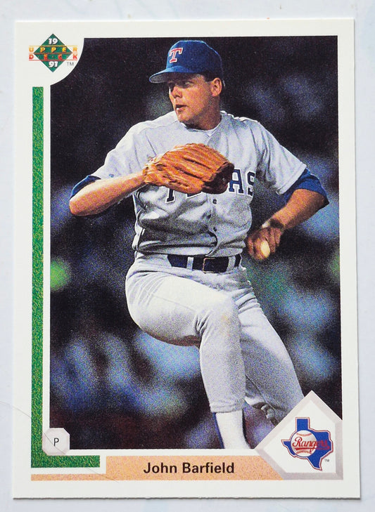 Barfield John Texas Rangers Pitcher #629 Upper Deck 1991 Baseball Card