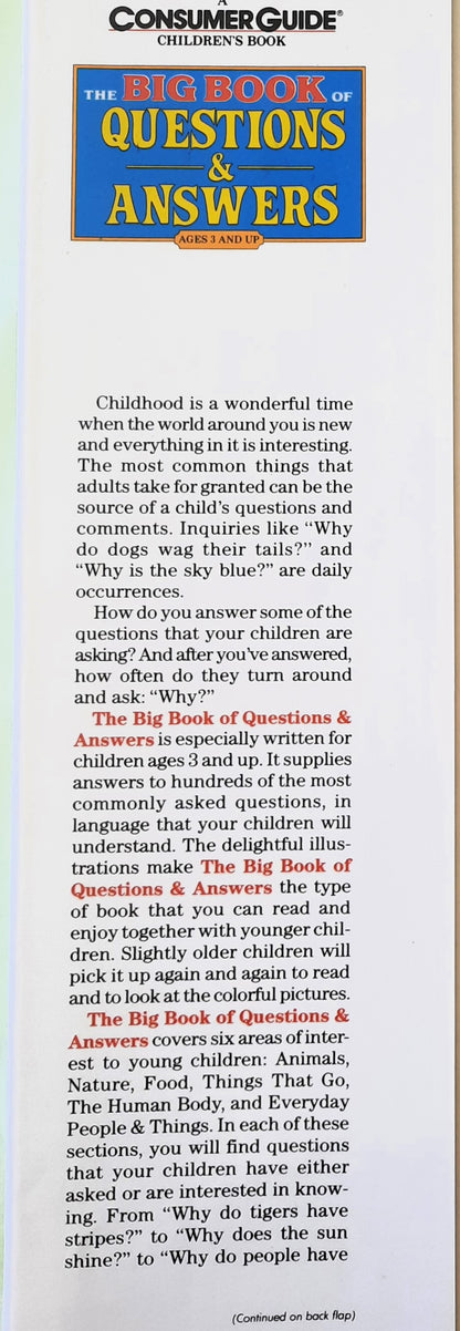 The Big Book of Questions & Answers by Leslie Barna; Teri Jones (Very good, 1989, HC, 192 pages, Publications Int'l.)