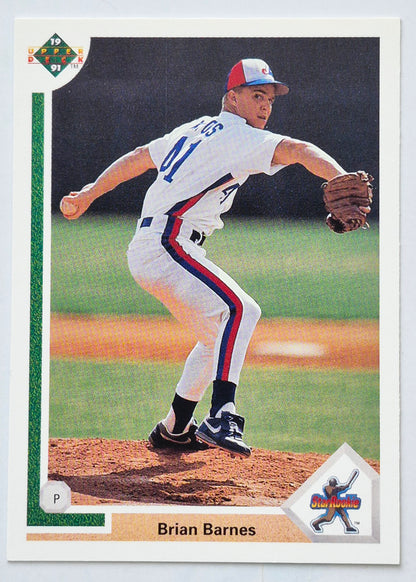 Barnes Brian Montreal Expos Pitcher #12 Upper Deck 1991 Baseball Card