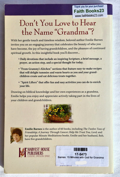 15 Minutes with God for Grandma von Emilie Barnes (Sehr gut, 2005, Taschenbuch, 256 Seiten, Harvest House)