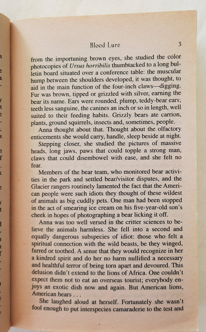 Blood Lure by Nevada Barr (Anna Pigeon Novel, Good, 2002, Pbk, 333 pages, Penguin Putman)