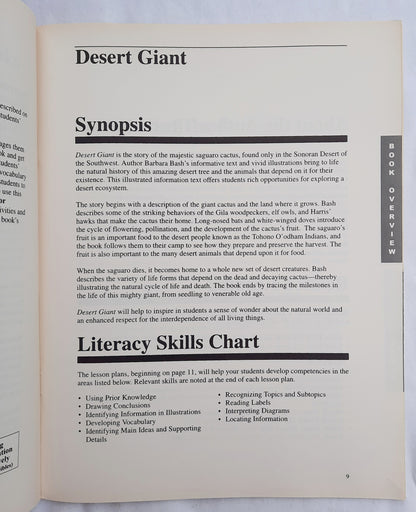 Scholastic Book Guides: Desert Giant: The World of the Saguaro Cactus by Barbara Bash (Very good, 2003, Pbk, 17 pages)