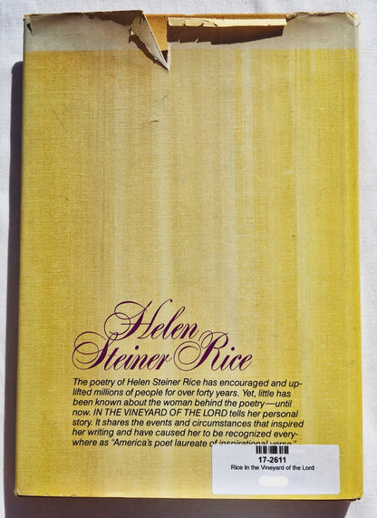 Im Weinberg des Herrn: Licht und Schatten aus dem Leben von Helen Steiner Rice, erzählt von Fred Bauer (Good, 1979, HC, 160 Seiten, Revell)