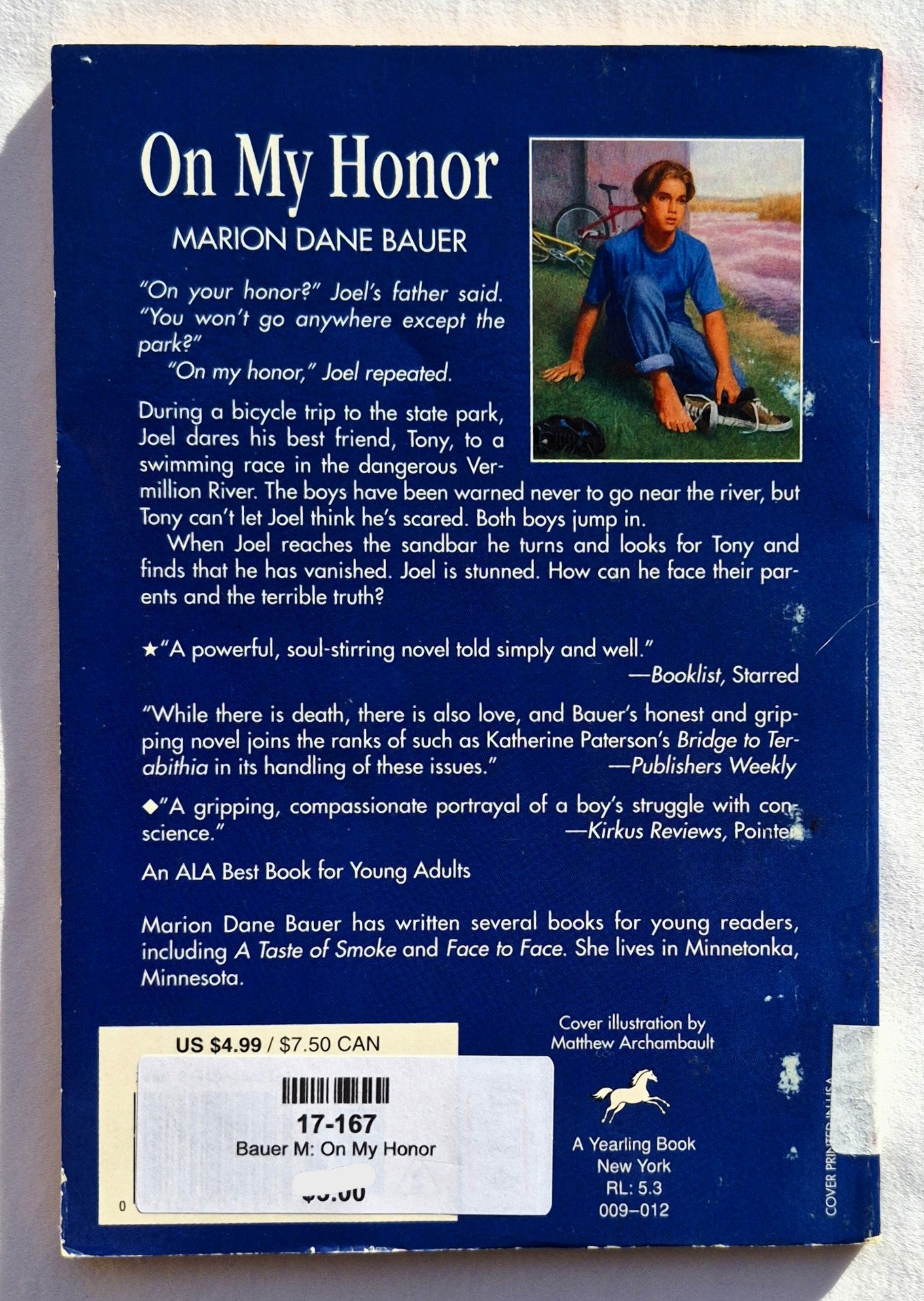 On My Honor von Marion Dane Bauer (Gut, 1987, TB, 90 Seiten, Yearling Books)