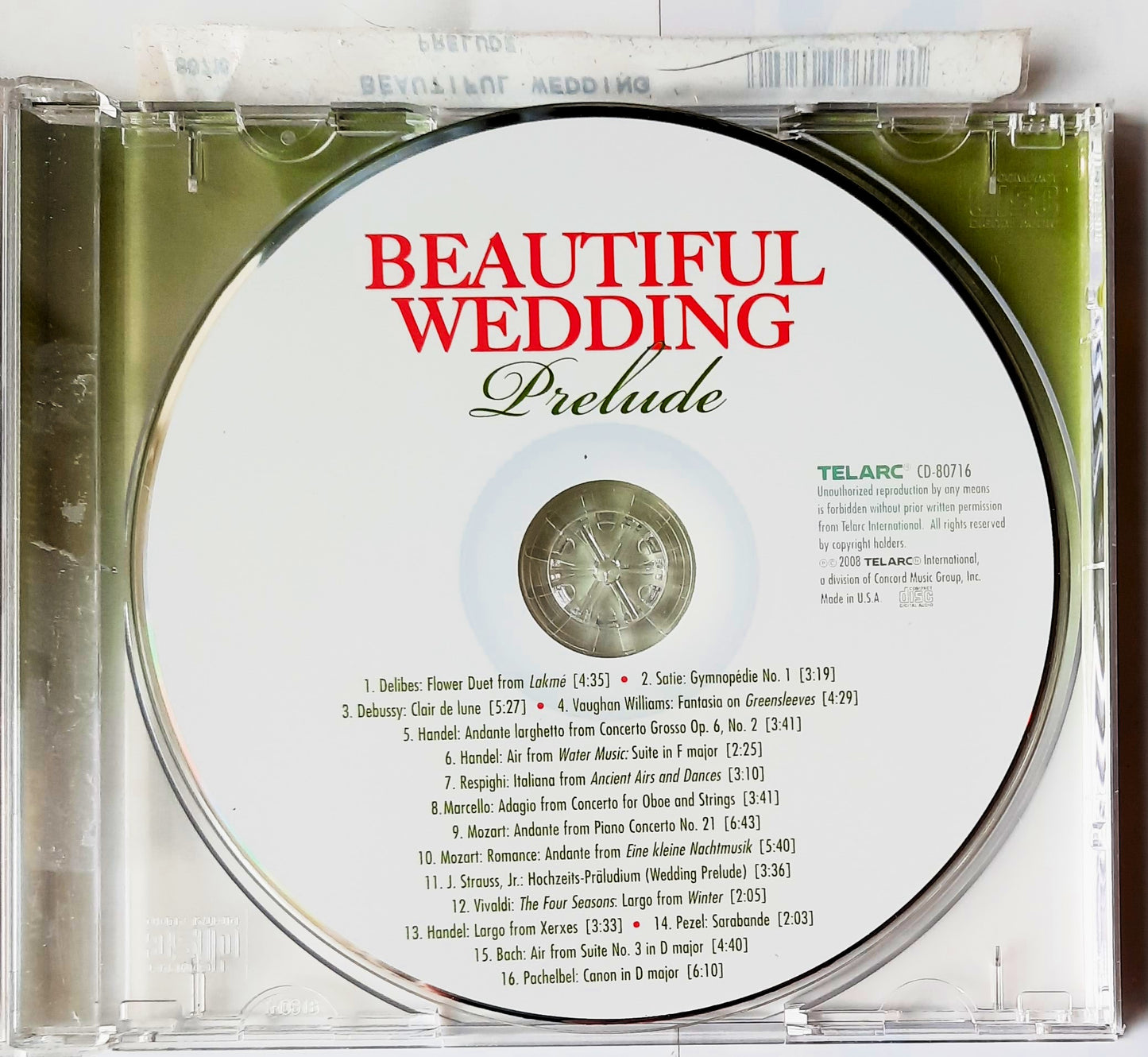 Beautiful Wedding: Prelude Audio CD (Wie neu, 2008, Telarc, Spieldauer 66:17 Minuten)
