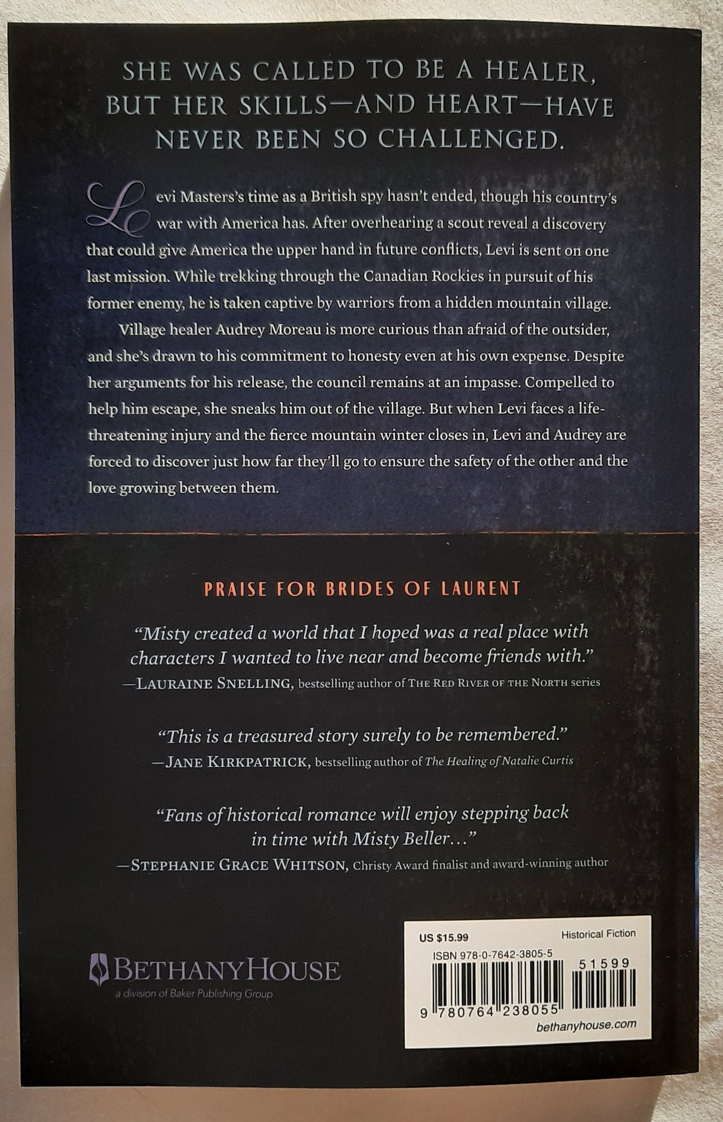 A Healer's Promise #2 by Misty M. Beller (Brides of Laurent series, New, 2022, Pbk, 296 pages, Bethany House)