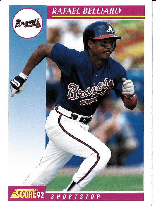 Belliard Rafael Atlanta Braves Shortstop 1992 Score #116 (Excellent)