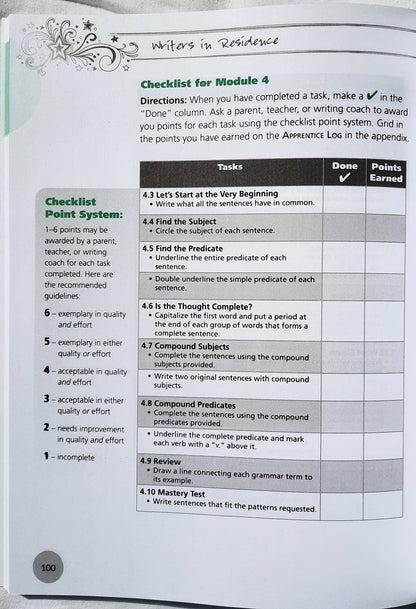 Writers in Residence Vol. 1 [Apprentice] Answer Key by Debra Bell (New, 2015, Pbk, 144 pgs, Apologia)