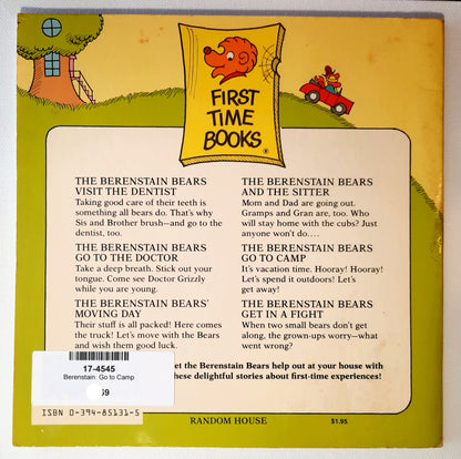 The Berenstain Bears Go to Camp by Stan & Jan Berenstain (Very good, 1982, Pbk, 32 pages, Random House)